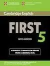 Cambridge English First 5 Student Book With Answers