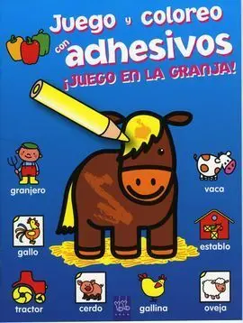 Juego y Coloreo con Adhesivos. ¡Juego en la Granja!