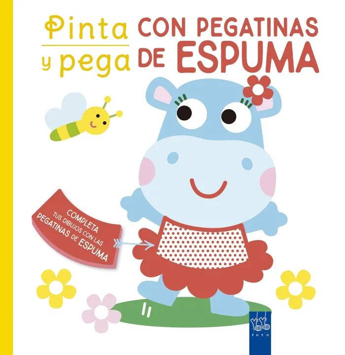 Pinta y Pega con Pegatinas de Espuma. Amarillo