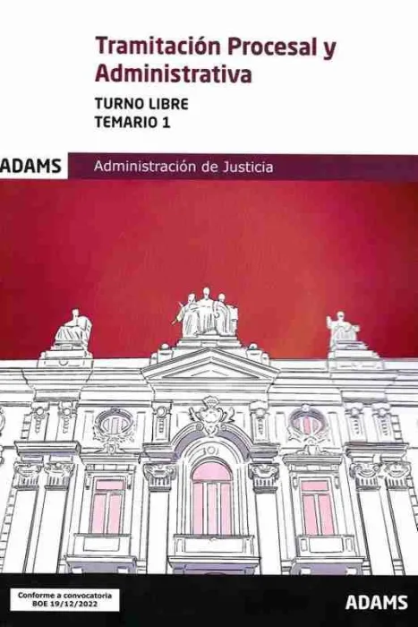 Temario 1 Tramitación Procesal y Administrativa, Turno Libre