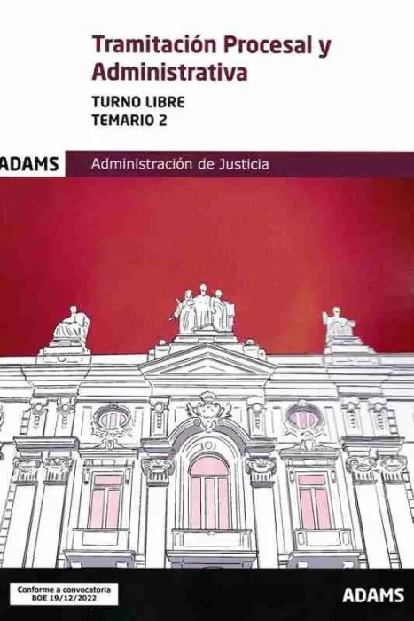 Temario 2 Tramitación Procesal y Administrativa, Turno Libre