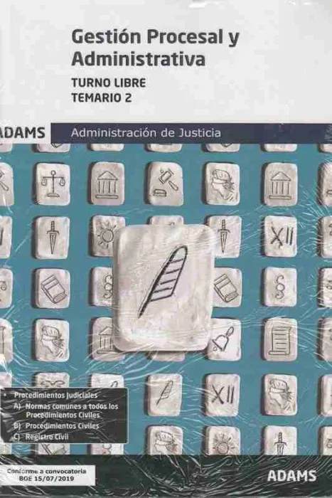 Temario 2 Gestión Procesal y Administrativa, Turno Libre