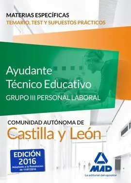 Ayudantes Técnicos Educativos (Grupo Iii Personal Laboral Junta de Castilla y le