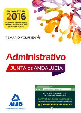 Temario 4 Administrativo Junta Andalucia 2016
