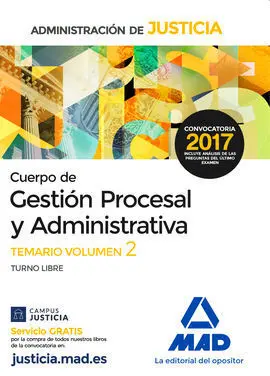 Temario 2 Cuerpo de Gestión Procesal y Administrativa de la Administración de Justicia