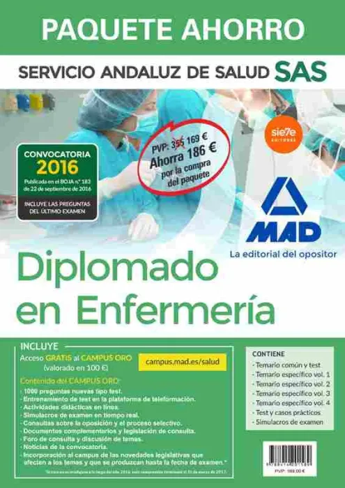 Paquete Ahorro Diplomado en Enfermería del Servicio Andaluz de
