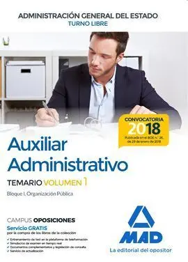 Auxiliar Administrativo de la Administración General del Estado (Turno Libre).