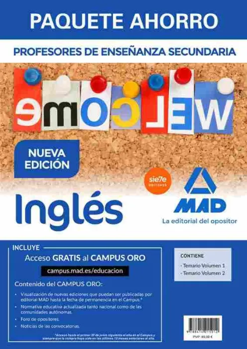 Paquete Ahorro Ingles Cuerpo de Profesores de Enseñanza Secundaria