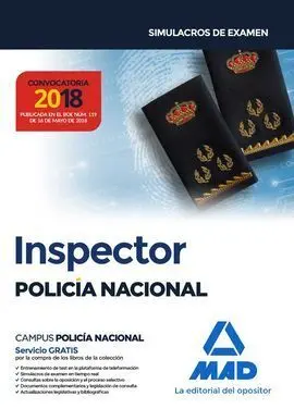 Inspector de Policía Nacional. Simulacros de Examen