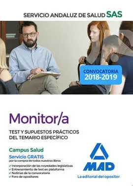 Monitor/A del Servicio Andaluz de Salud. Test y Supuestos Prácticos del Temario