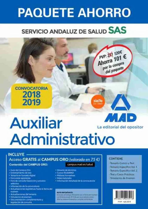Paquete Ahorro Auxiliar Administrativo del Servicio Andaluz de