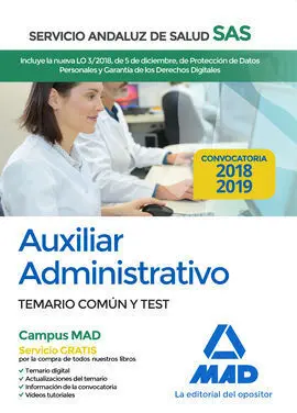 Auxiliar Administrativo del Servicio Andaluz de Salud. Temario Común y Test