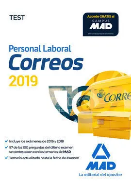 Personal Laboral de Correos y Telégrafos. Test