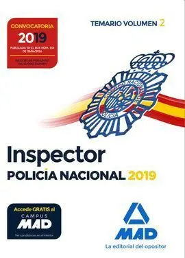 Inspector : Policía Nacional. Temario 2
