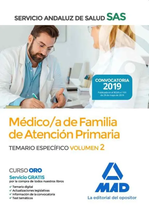 Médico de Familia de Atención Primaria del Servicio Andaluz de Salud. Temario Es