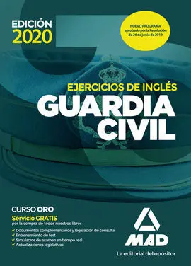 Guardia Civil Ejercicios de Ingles. Ed. 2020
