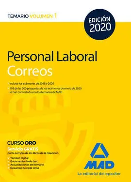 Personal Laboral de Correos y Telégrafos. Temario Volumen 1
