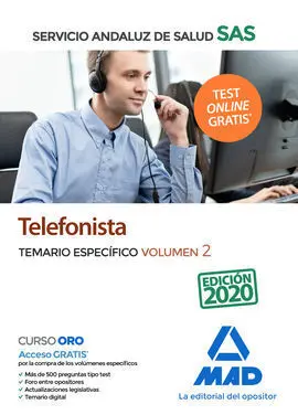 Telefonistas del Servicio Andaluz de Salud. Temario Específico Volumen 2