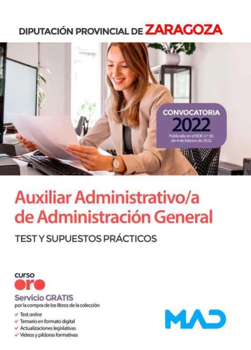 Auxiliar Administrativo;A de Administración General. Diputación Provincial de Za