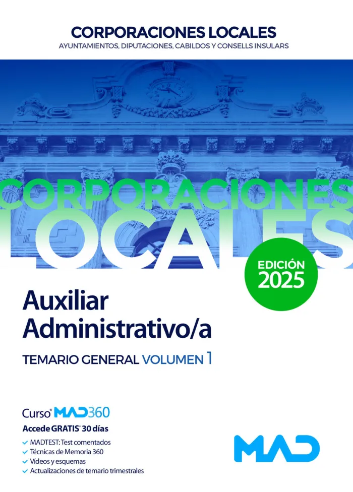 Auxiliar Administrativo/A de Ayuntamientos, Diputaciones y Otras Corporaciones Locales