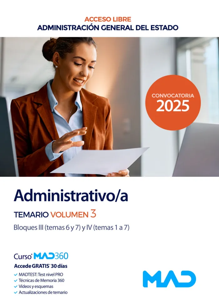 Temario Administrativo;A del Estado. Bloque Iii y Iv. Acceso Libre