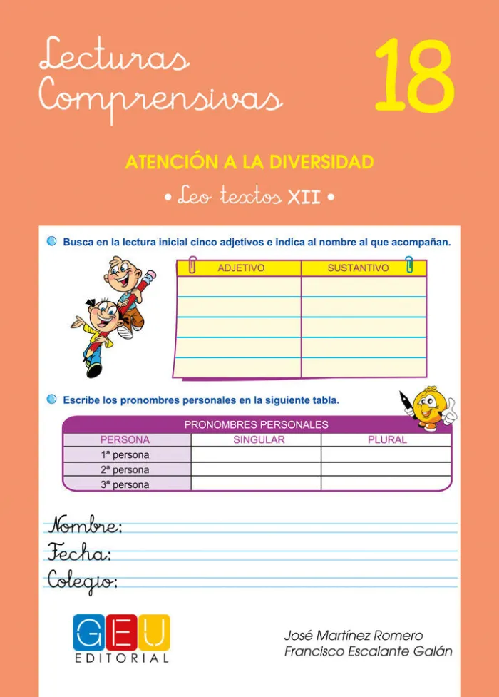 Lecturas Comprensivas 18. Cuaderno de Refuerzo Escolar. 5º de Primaria I Ejercic