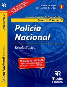 Temario Vol. 2 Ciencias Sociales y Materias Técnico Científicas. Policia Naciona