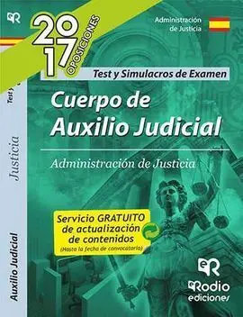 Cuerpo de Auxilio Judicial de la Administración de Justicia. Test del Temario y