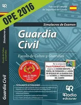 Guardia Civil. Escala de Cabos y Guardias. Simulacros de Examen. Edición 2016