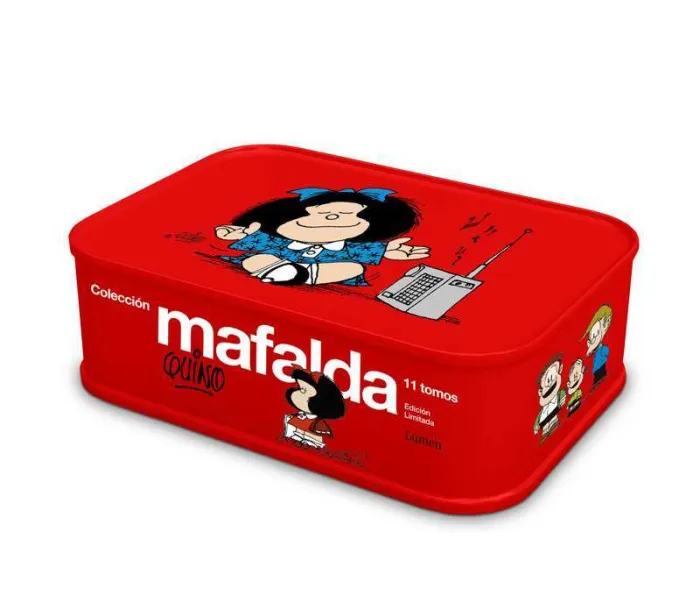 Colección Mafalda: 11 Tomos en una Lata (Color Rojo) (Edición Limitada)