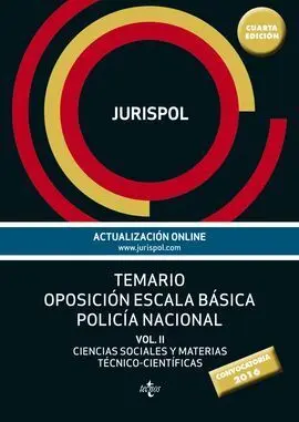 Temario Oposición Escala Básica Policía Nacional Jurispol