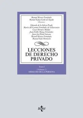 Lecciones de Derecho Privado. Tomo I