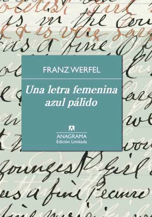 Una Letra Femenina Azul Pálido
