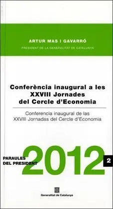 Conferència Inaugural a les Xxviii Jornades del Cercle D'economia