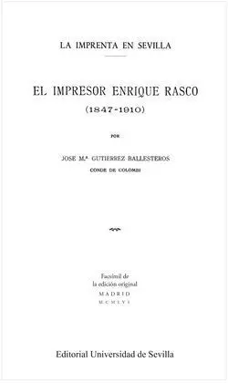 El Impresor Enrique Rasco (1847-1910)