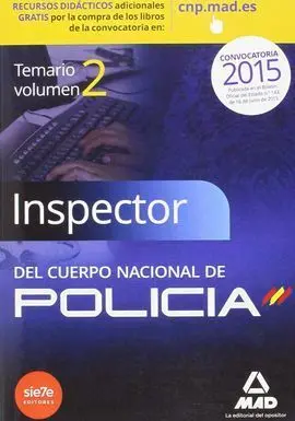Inspectores Cuerpo Policia Nacional Vol 2 Temario