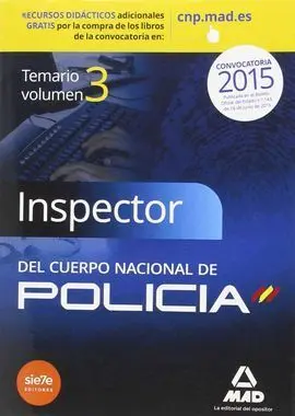 Inspectores Cuerpo Policia Nacional Vol 3 Temario 2015