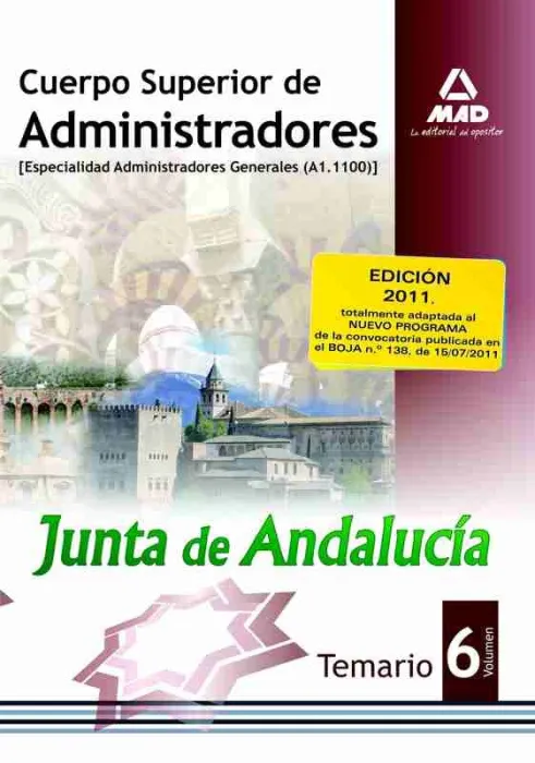 Vol 6 Cuerpo Superior Administradores Generales Junta de Andalucía 2011
