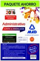 Paquete Ahorro Administrativo (Promoción Interna) Junta de Andalucía. 2016 (Incluye Temarios Volúmenes 1 y 2, Test y Acceso a Campus Oro)