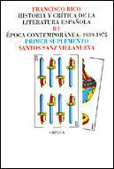 Historia Literatura: Época Contemporánea 1939-1975 Suplemento 8/1