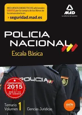 Temario Vol. 1 Escala Básica de Policía Nacional 2015