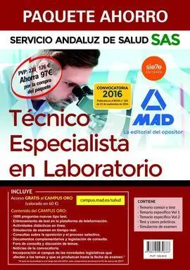 Paquete Ahorro Tecnico Especialista en Laboratorio Sas 2016 Servicio Andaluz de