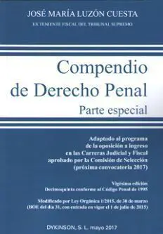 Compendio de Derecho Penal. Parte Especial