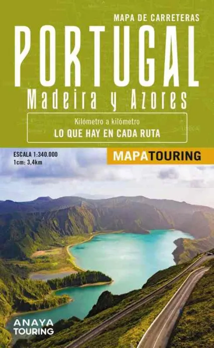 Mapa de Carreteras de Portugal, Madeira y Azores 1:340. 000 - (Desplegable)