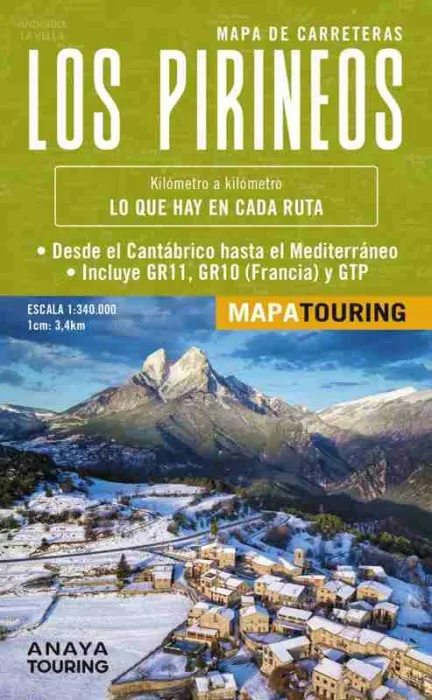 Mapa de los Pirineos 1:340. 000 - (Desplegable)