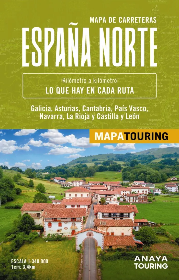 Mapa de Carreteras de España Norte 1:340. 000