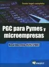 Pgc para Pymes y Microempresas. (Real Decreto 1515/2007)
