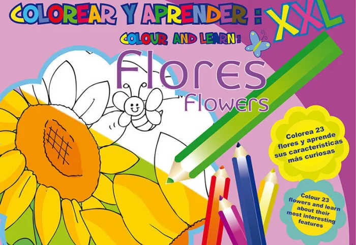 Colorear y Aprender: Flores