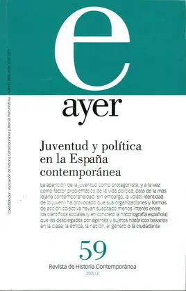 Juventud y Política en la España Conteporánea