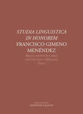 Studia Linguistica In Honorem Francisco Gimeno Menéndez